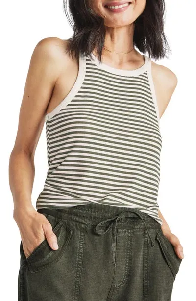 Splendid Candice Stripe Linen Blend Crop Tank In Multi