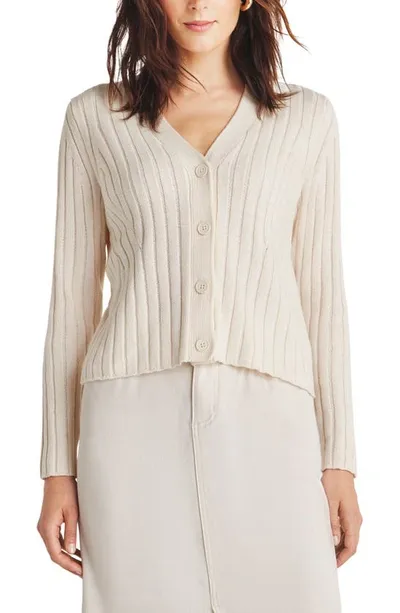 Splendid Kritzia Rib Cardigan In Moonstone