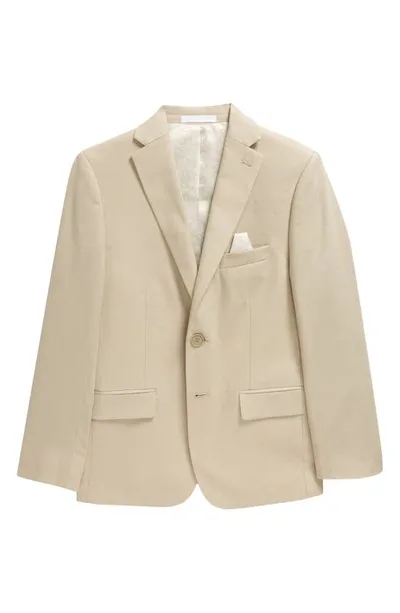 Tallia Kids' Linen Blend Sport Coat In Beige