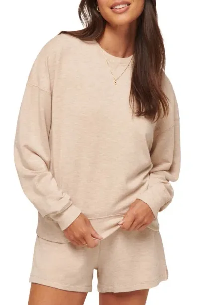 Travis Mathew Cloud Sweatshirt In Heather Natural