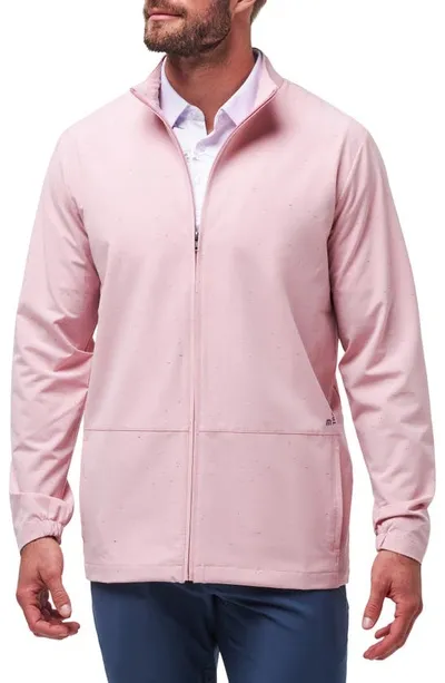 Travis Mathew Going Off Zip Jacket In Heather Blush