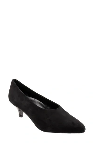 Trotters Kimber Kitten Heel Pump In Black