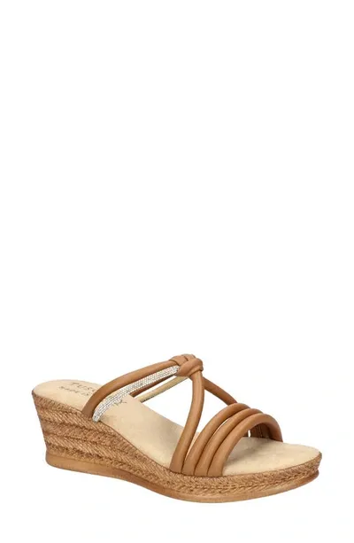 Tuscany By Easy Street® Elvera Wedge Sandal In Tan