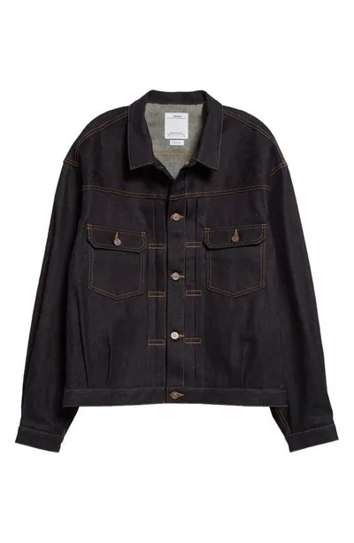 Visvim 101xx Denim Trucker Jacket In Unwashed Denim