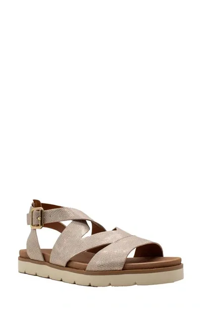 Volatile S'mores Ankle Strap Sandal In Champagne