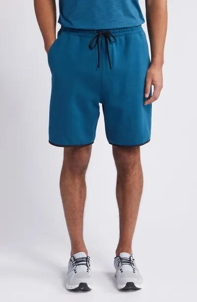 Zella Powertek Drawstring Shorts In Teal Seagate