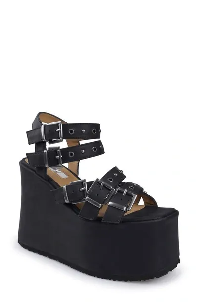 Zigi Vianca Platform Wedge Sandal In Black