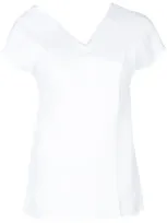 Helmut Lang Asymmetric Neck T-shirt In White