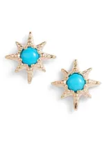 Anzie Micro Starburst Earrings In Gold