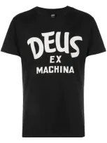 Deus Ex Machina Logo Print T-shirt In Black