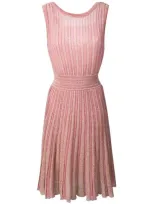 Missoni Knitted Metallic Dress In Pink