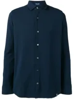 Drumohr Long-sleeve Fitted Shirt In Blue