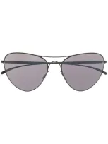 Mykita X Maison Margiela Aviator Sunglasses In Grey