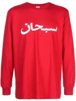 Supreme Arabic Logo L/s Tee In Red