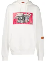 Heron Preston Graphic Print Hoodie In White