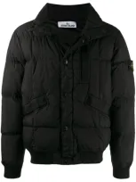 Stone Island Padded Logo Patch Jacket In Black