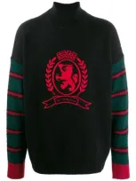 Tommy Hilfiger Crest Embroidery Jumper In Black