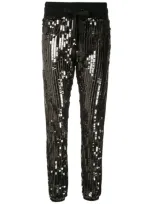 Andrea Bogosian Sequinned Polemic Joggers In Black