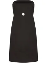 Coperni Strapless Cut-out Bustier Dress In Black