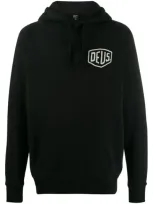 Deus Ex Machina Long Sleeve Printed Logo Hoodie In Black