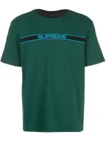 Supreme Chest Stripe Logo Ss Top In Green