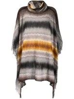 Missoni Striped Loose-fit Jumper In Neutrals