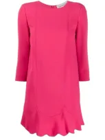 Elisabetta Franchi Scalloped Hem Shift Dress In Pink