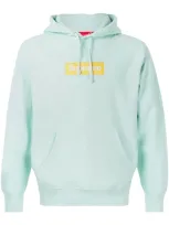 Supreme Box Logo Hooded Sweatshirt In Blue