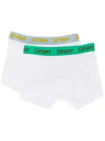 Stella Mccartney Kids' Pack Of 2 Cotton Jersey Boxer Briefs In White