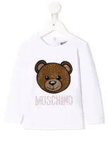 Moschino Babies' Teddy Bear T-shirt In White