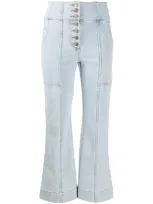 Ulla Johnson Cropped Straight-leg Jeans In Blue