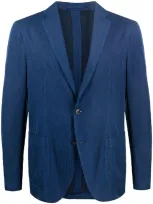 Lardini Fitted Single-breasted Blazer In Blue