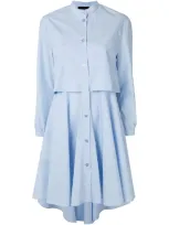 Emporio Armani Layered Shirt Dress In Blue