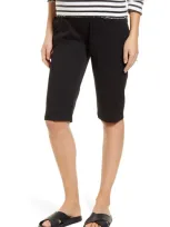 Angel Maternity Knee Length Maternity Shorts In Black