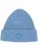 Acne Studios Kids' Mini Pansy N Face Wool Beanie In Blue