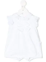 Il Gufo Babies' Ruffle-trim Romper In White