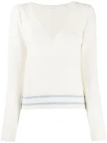 Chinti & Parker Logo Cashmere Jumper In Neutrals