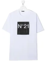 N°21 Teen Slogan Print T-shirt In White