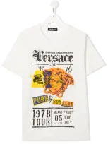 Young Versace Kids' T-shirt Mit Logo In White