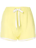 Fila Drawstring-waist Logo Shorts In Yellow