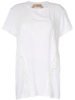 N°21 Panelled T-shirt In White