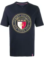 Tommy Hilfiger Logo Print T-shirt In Blue