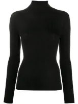 Nuur Roll-neck Fitted Jumper In Black