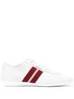 Bally Harlam Stripe Sneakers In White