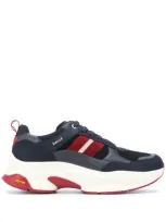 Bally Varus Striped Panel Chunky Sneakers In Blue