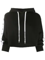 Chiara Ferragni Eyelash Trim Hoodie In Black