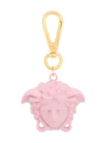 Young Versace Kids' Medusa Motif Keyring In Pink