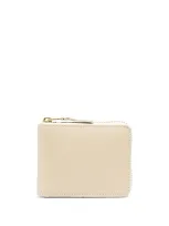 Comme Des Garçons Zip Fastening Wallet In Neutrals