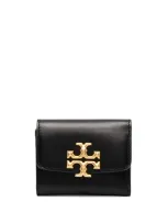 Tory Burch Eleanor Trifold Compact Wallet In Black