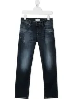 Paolo Pecora Kids' Straight Leg Jeans In Blue